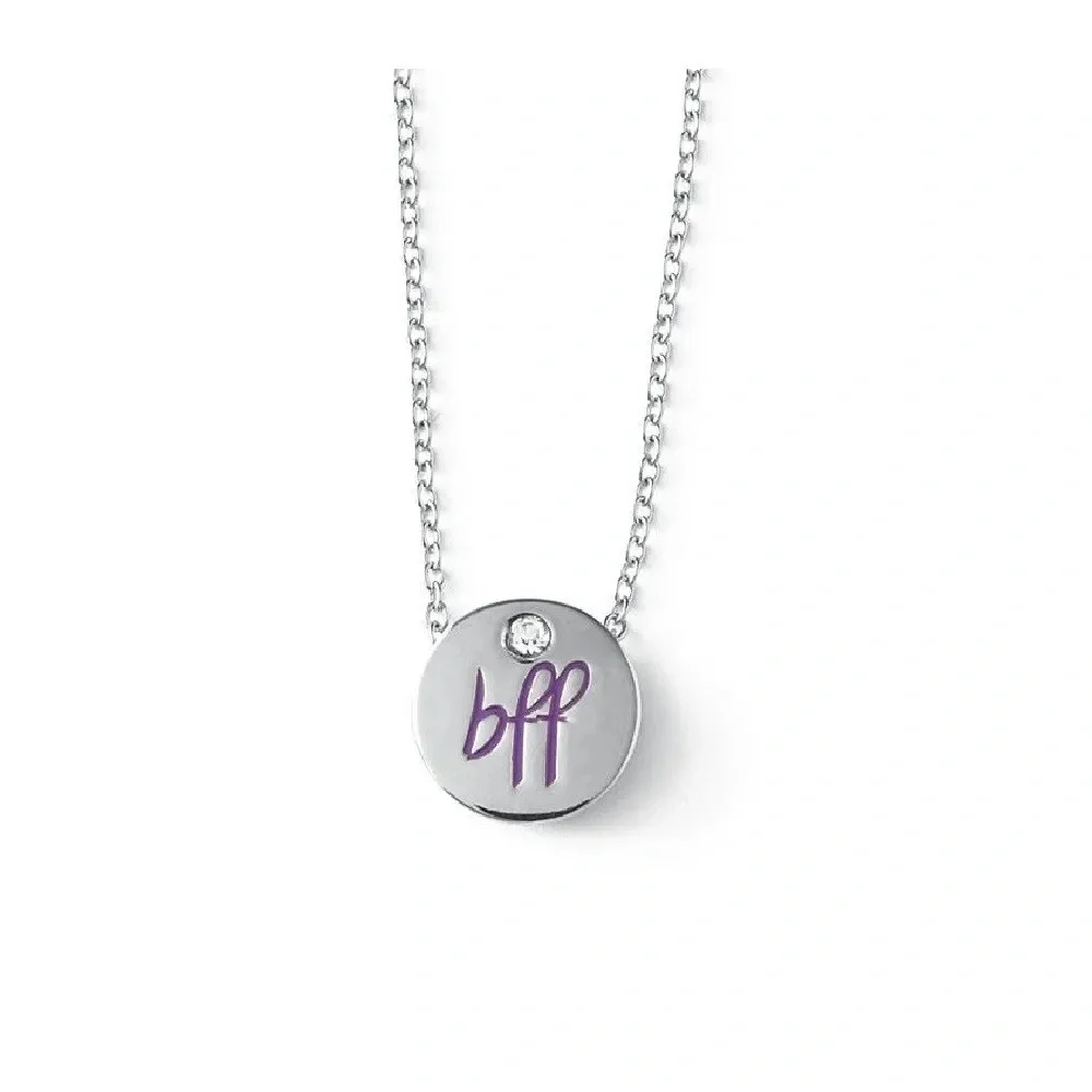 BFF pendant necklace purple bling